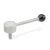 GN 125.5 - Stainless Steel-Flat adjustable tension lever with bolt, straight lever