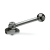 GN918.1 GV - Clamping bolts upward clamping, Type GV, with ball lever, straight (serrations)
