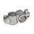 GN132.5 A - Stainless Steel-Two-way connector clamps, Type A, without sealing