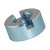 BN 220 - Slotted round nuts (DIN 546), steel, zinc plated blue