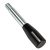 LPCM - Lever with cylindrical handle - Black Duroplast, steel lever. Simplified view