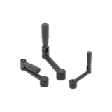 K0997 - Crank handles aluminium with fold-away grip