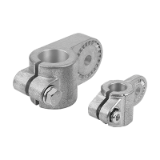 K0486 - Tube clamps, swivel half aluminium, with sunken teeth