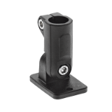 K0490 - Tube clamps swivel base, plastic