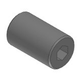 SFBTEU,PSFBTEU,SFBHEU,PSFBHEU - Linear Shafts / Stepped on One Side / External Thread / Internal Thread / hexagon socket with Centring Hole / h6,h7 / cf53 / EN1.1213 Tapped Type, Stepped and Tapped Type