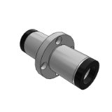 LHMRW-MX, LHMSW-MX, LHMCW-MX, LHMRWM-MX, LHMSWM-MX, LHMCWM-MX - Linear Bushings with Lubrication Unit MX - Center Flanged - Double