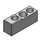 UKSVW, UKCVW, UKUVW - Locators (Vertically Inclined) - Two Dowel Holes and One Through Hole Type -