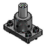 ASPY, AQPY, AMPY, APPY, ACPY - Device Stands - Square Flanged Slotted Hole - Y-Axis Adjustment Pipe Type