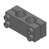 KKP, MKP, AKP, SKP, HKP - Strut Clamps - Same Diameter - Parallel - Pitch Selectable Type