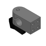 SL-AQMCC, SH-AQMCC, SL-AQMWC, SH-AQMWC - (Precision Cleaning) Single Hole Super Compact Strut Clamps - Vertical or Side Tapped, with Wing Knob Parallel Taps