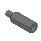 SL-SLSBWRK, SH-SLSBWRK, SHD-SLSBWRK - (Precision Cleaning) Hex Posts - One End Tapped and One End Threaded, Configurable Length -L Dimension Selectable-