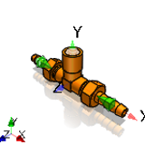 HOSJT - Fittings for Hoses - Tee, Threaded / Barbed