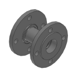MBVGVFR - Vacuum Piping Parts Molded Bellows JIS Flanges at Both Ends, One-sided Rotation
