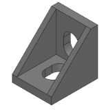 LBSBK6 - Economy European standard Brackets for Slot Width 6mm Aluminum Frames Single sided protrusion