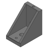 SL-HBLFSNF5, SH-HBLFSNF5, SHD-HBLFSNF5 - Precision Cleaning Tabbed Brackets - 1 Slots - HFS5 Series (Aluminum Extrusions 20, 25, 40 Square) - Reversal Tabbed Brackets (Depth 20mm)