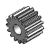 GEABM, GEABMS, GEABMT, GEABP, GEABPS, GEABPT, GEABA, GEABAS, GEABAT - Plastic Spur Gears - Pressure Angle 20 Degrees, Module 0.5/0.8/1.0/1.5/2.0/2.5/3.0