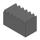 SL-LRGEAS,SH-LRGEAS,SHD-LRGEAS - (Precision Cleaning) Rack Gears - Pressure Angle 20, Configurable L Dimension - Hole Qty. Configurable