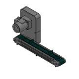 CVDSB_E - Guided Flat Belt Conveyors - Head Drive, 3-Groove Frame (Pulley Dia. 50mm) For Food Transfer, Oil Resistant, White For Europe