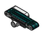 CVSFD - Flat Belt Conveyors Full Width Belt Type - With Meandering Prevention Crosspiece, Head Drive 3-Groove Frame Type (Pulley Dia. 50mm)