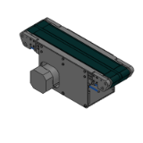 CVSYE - Flat Belt Conveyors High Power Type - With Meandering Prevention Crosspiece, Center Drive 3-Groove Frame Type (Pulley Dia. 30mm) For Europe