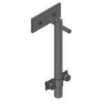 SL-CGXN,SH-CGXN - (Precision Cleaning) Round Steel BarConveyor Guide Rail Brackets - Adjustable - Engineering Plastic Rails